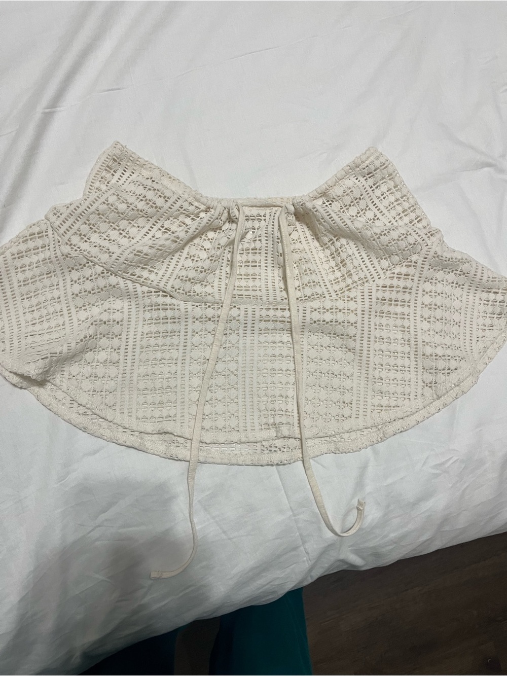wild fable Cream Crochet Drawstring Skirt